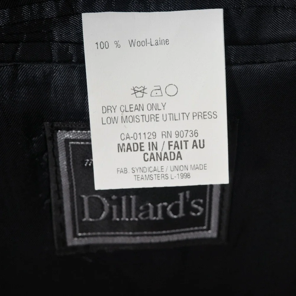 Ralph Ralph Lauren Suit Men 46 40W 26L Charcoal Gray Herringbone Career Wool‎